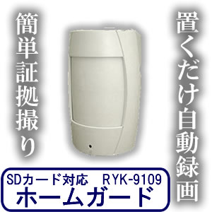 人感センサー型カメラ　防犯・ストーカー対策に最適！ホームガード【RYK-9109】