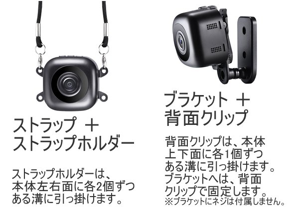 広角レンズ120度採用SD録画式屋内用小型防犯カメラ【CN-BX175】 取付アクセサリー