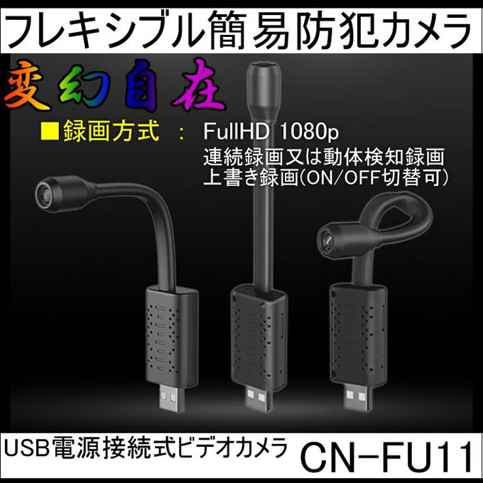 USB電源接続式フレキシブル防犯ビデオカメラ【CN-FU11】 メイン