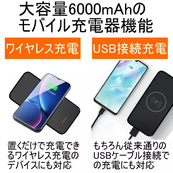 フルHDを超える2.3K画質で長時間録画対応の6000mAhモバイルバッテリー型スパイカメラ【CN-YMB2K-BV】バッテリー