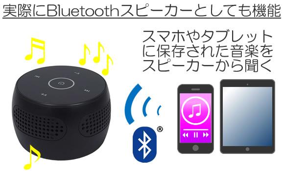 Bluetoothスピーカー型デジタルビデオカメラ　Wi-Fi接続・IP機能で遠隔監視【RE-30IP】スピーカー
