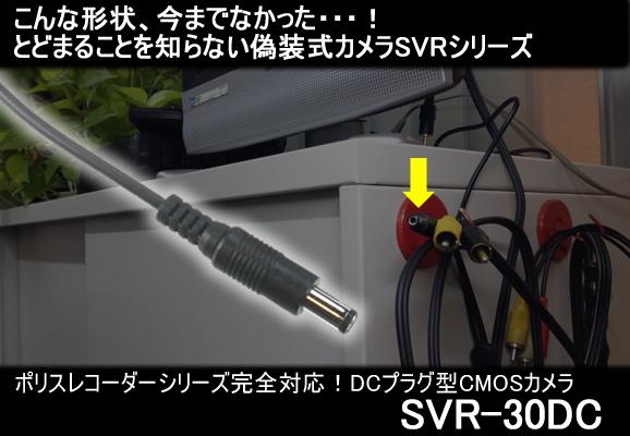 これカメラです・・。室内証拠撮りに最適なDC電源プラグ型偽装カメラ（30万画素マイク付）【SVR-30DC】 メイン